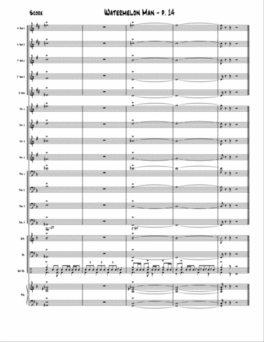 Watermelon Man Jazz Ensemble scores gallery preview page 15
