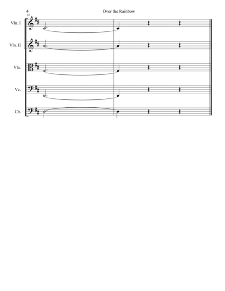 Over The Rainbow String Orchestra scores gallery preview page 6