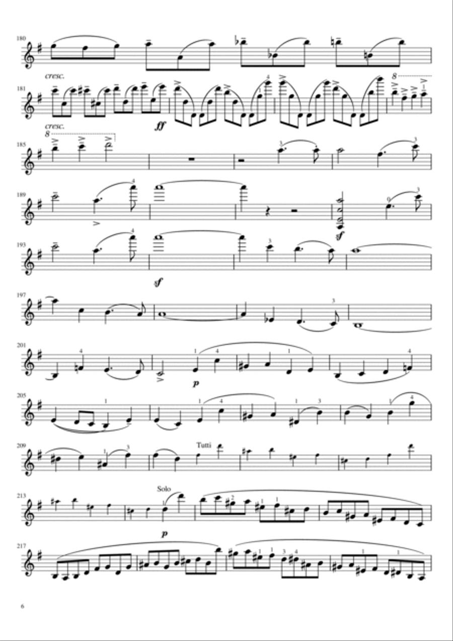 Mendelssohn - Violin Concerto In E Minor, Op.64 - For Violin Solo With Fingered Violin Solo scores gallery preview page 6