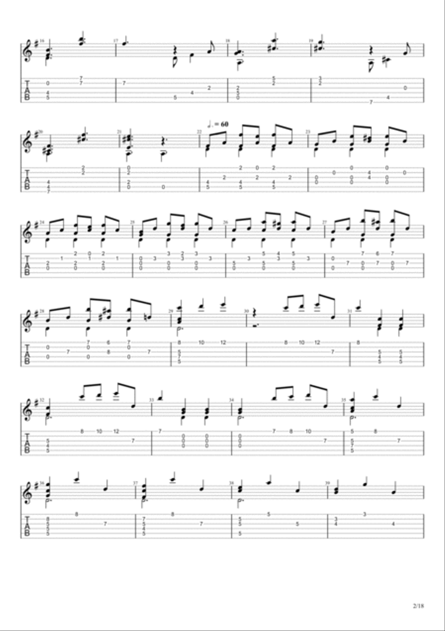 The Blue Danube (Johann Strauss II) Acoustic Guitar scores gallery preview page 2