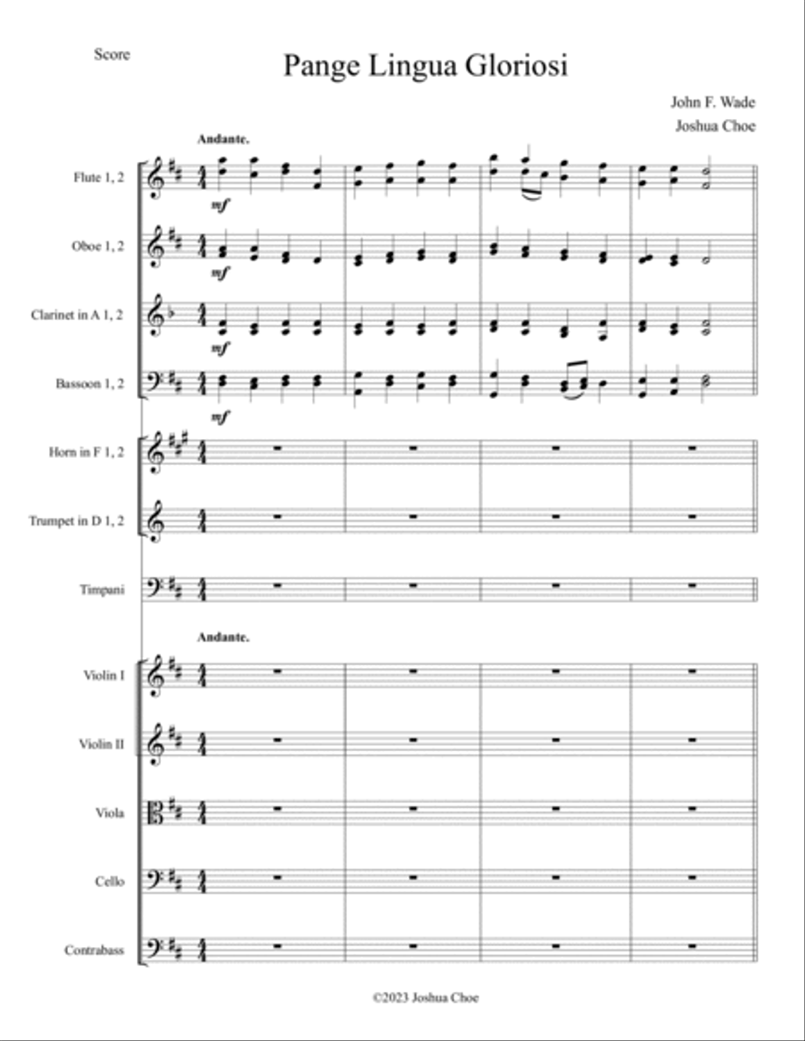 Pange Lingua Gloriosi Pange Lingua Gloriosi Full Orchestra scores gallery preview page 3