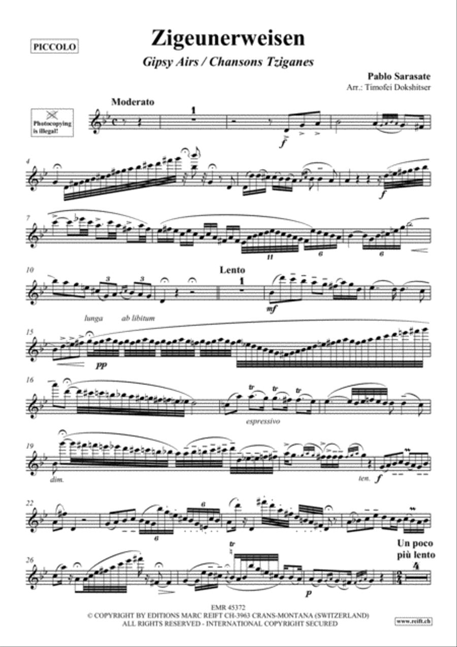 Zigeunerweisen Piccolo scores gallery preview page 2