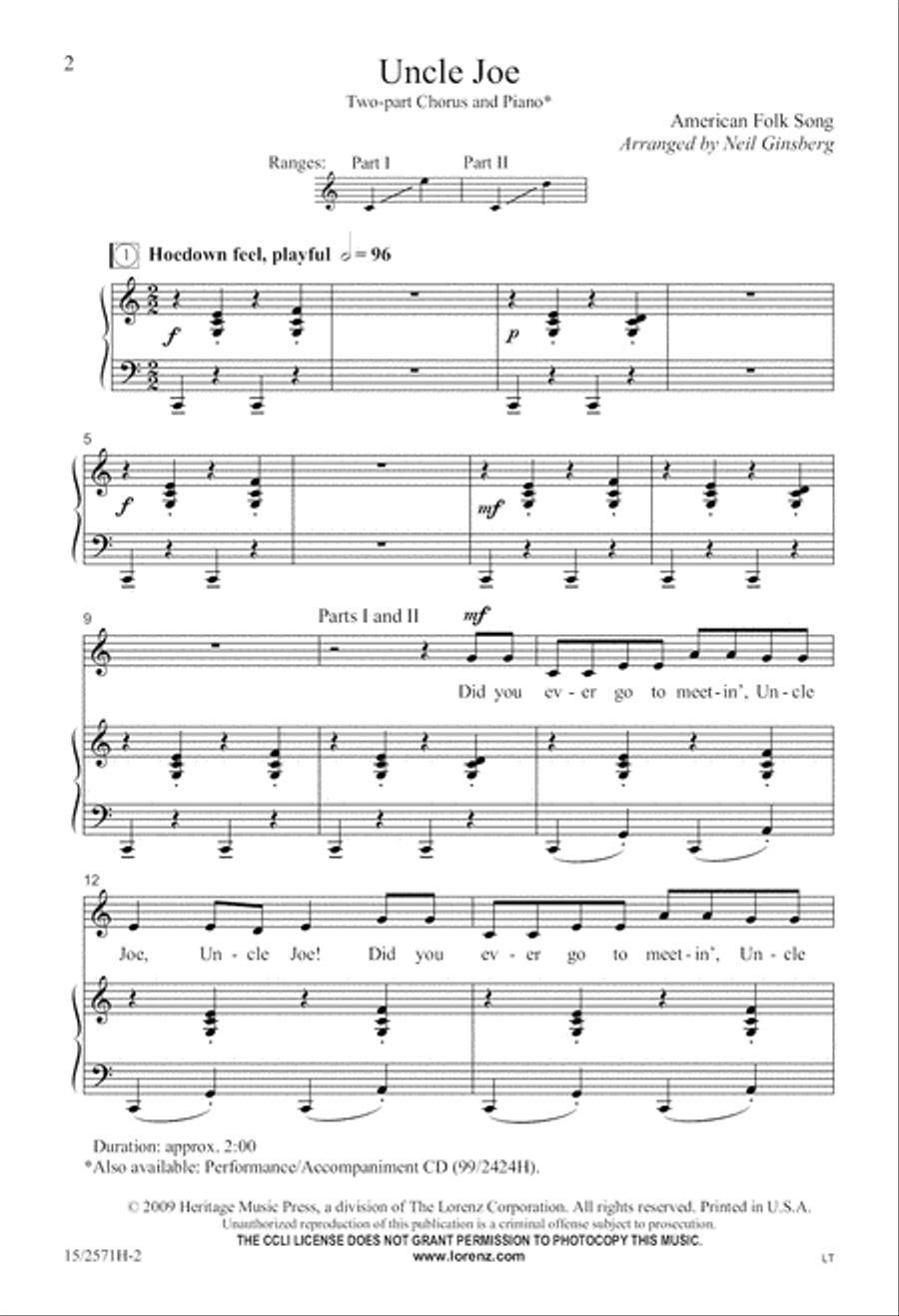 Uncle Joe 2-Part scores gallery preview page 3