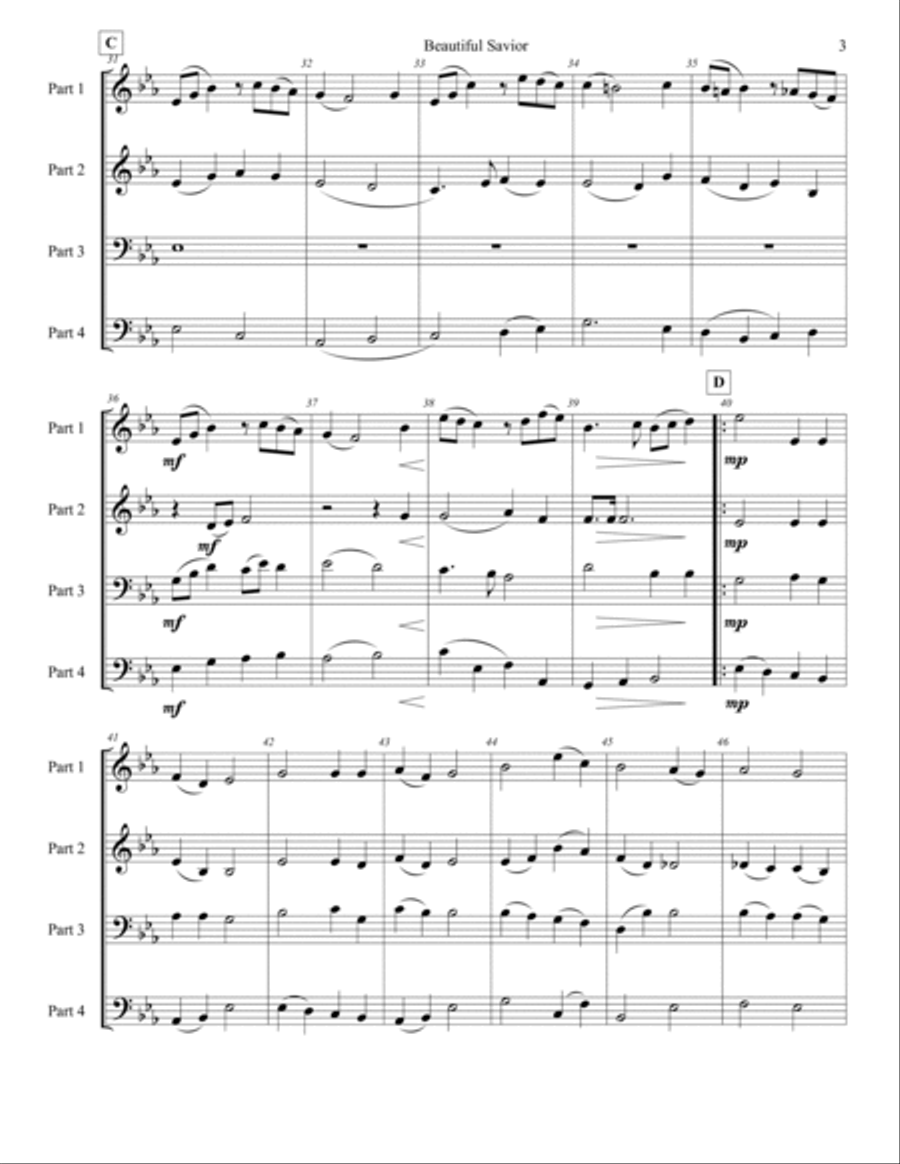 Beautiful Savior: Meditation on a Silesian Folksong Full Orchestra scores gallery preview page 6