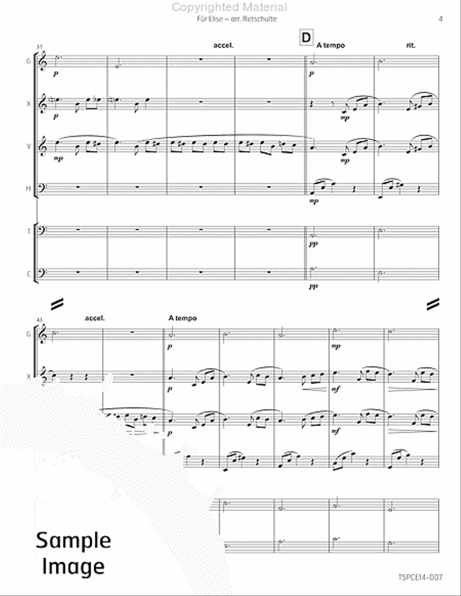 Fur Elise Percussion Ensemble scores gallery preview page 8