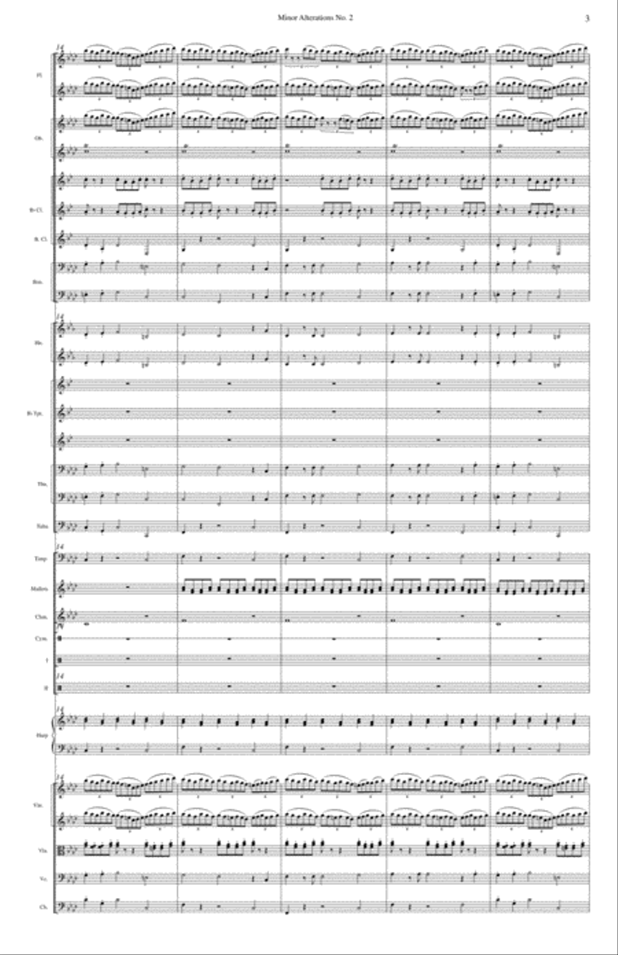 Minor Alterations No. 2 Full Orchestra scores gallery preview page 9