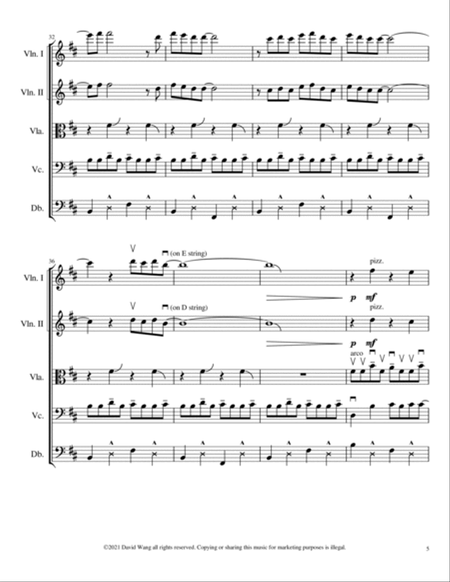Induced Hope for String Orchestra String Orchestra scores gallery preview page 5