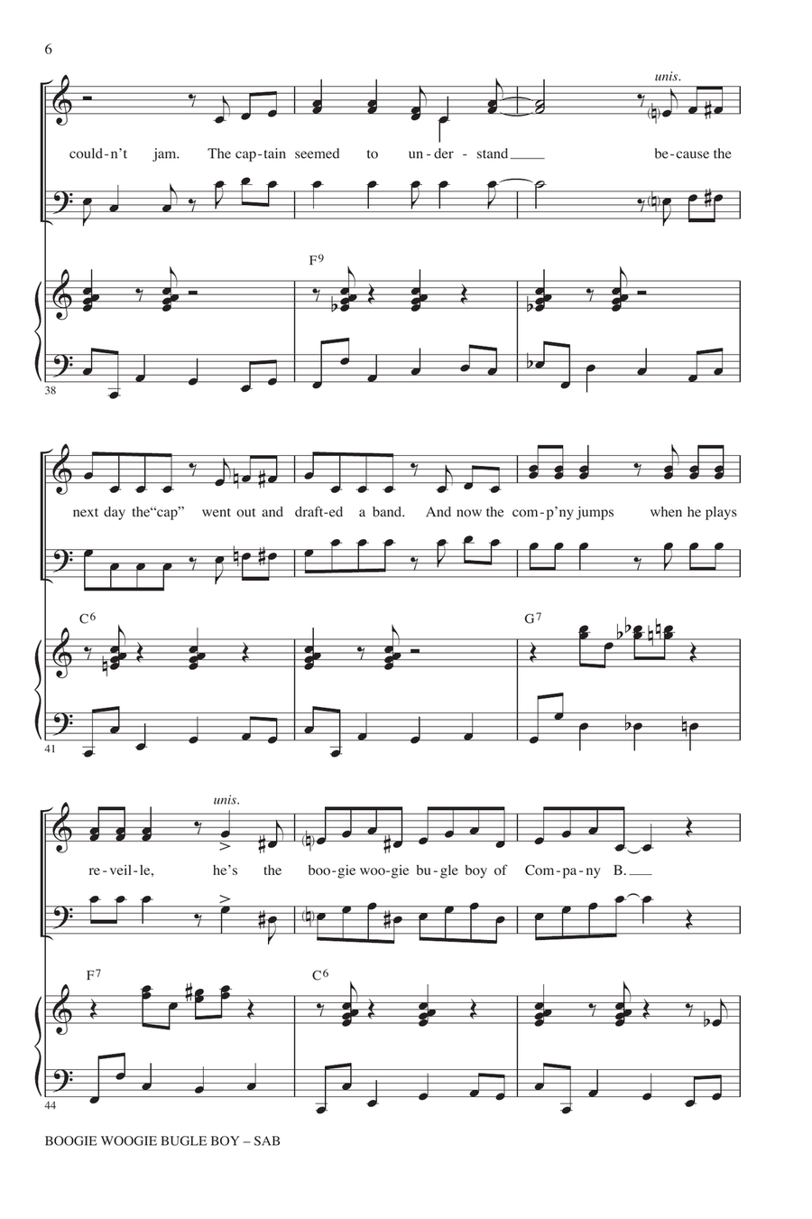 Boogie Woogie Bugle Boy (arr. Mark Brymer) 3-Part scores gallery preview page 5