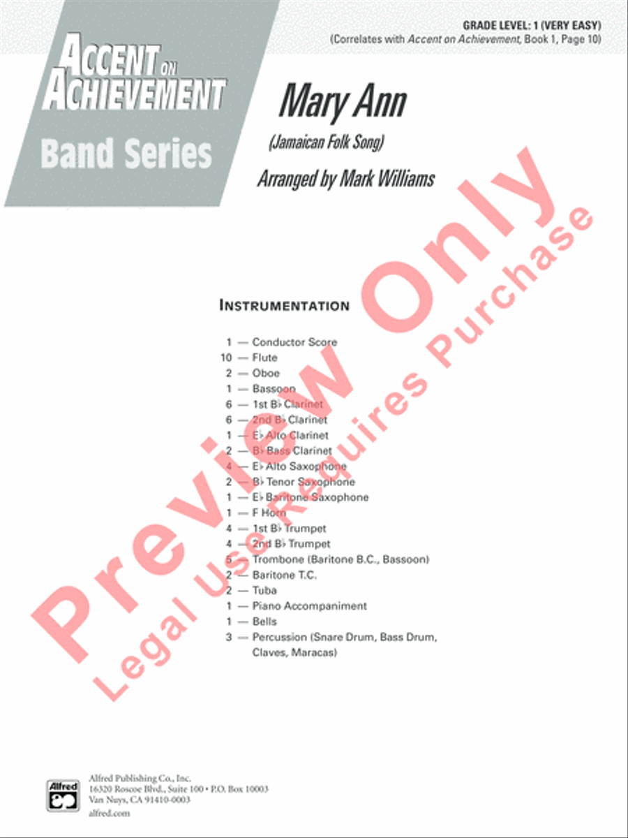 Mary Ann Concert Band scores gallery preview page 2