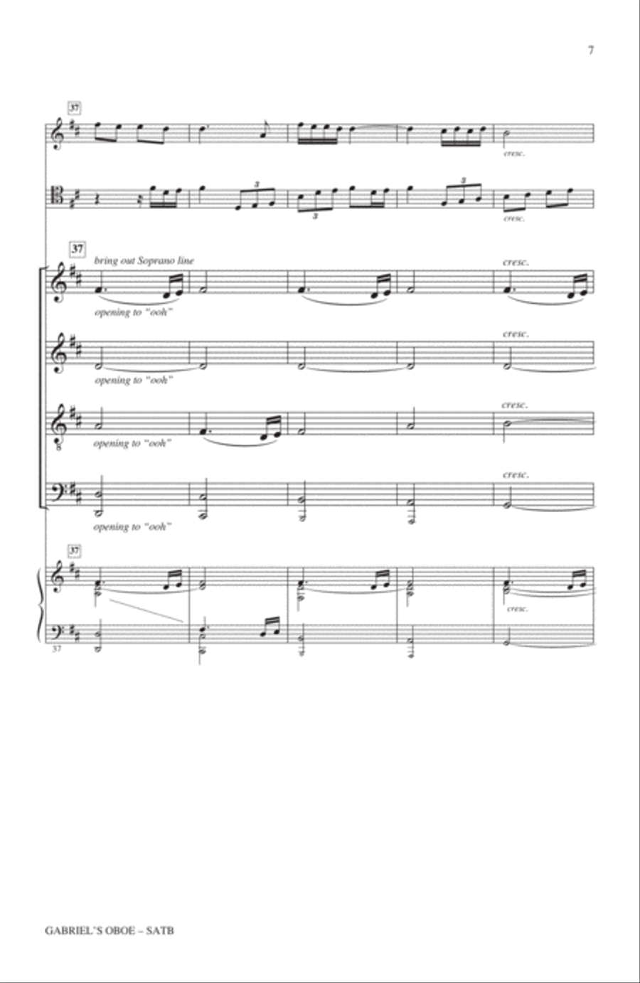 Gabriel's Oboe (from The Mission) (arr. Craig Hella Johnson) 4-Part scores gallery preview page 6