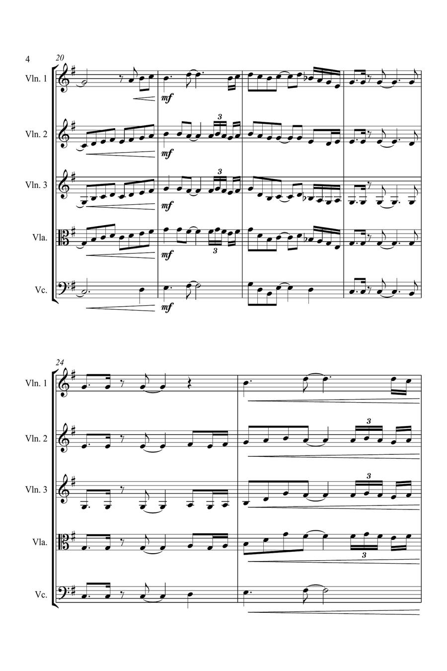 Tribute - for String Quartet String Quartet scores gallery preview page 4