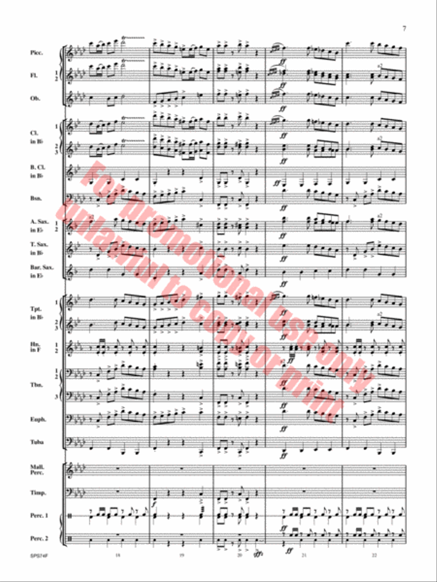 Courage of the Cossacks Concert Band scores gallery preview page 8