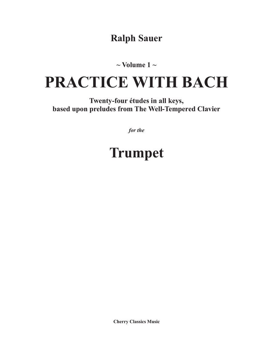 Practice With Bach for the Trumpet Volume 1 C Trumpet scores gallery preview page 1