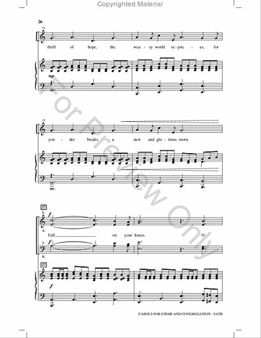 Carols for Choir and Congregation Choir scores gallery preview page 25