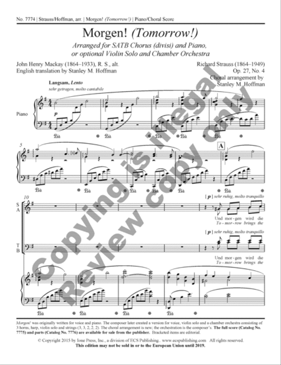 Morgen! (Tomorrow!) Morgen! (Tomorrow!) Divisi scores gallery preview page 9