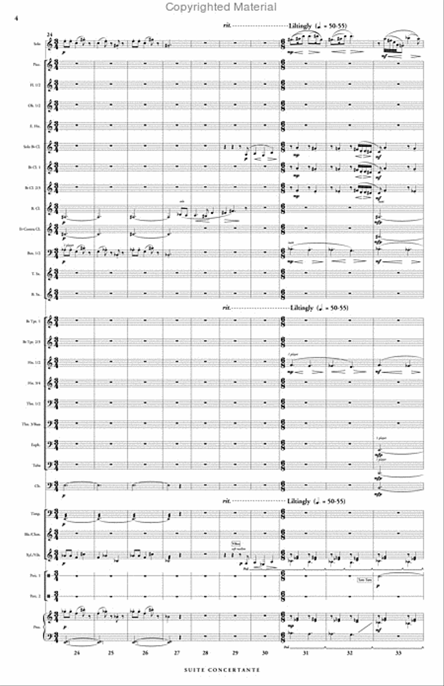 Suite Concertante for Alto Saxophone & Wind Orchestra (score & parts) Concert Band scores gallery preview page 5