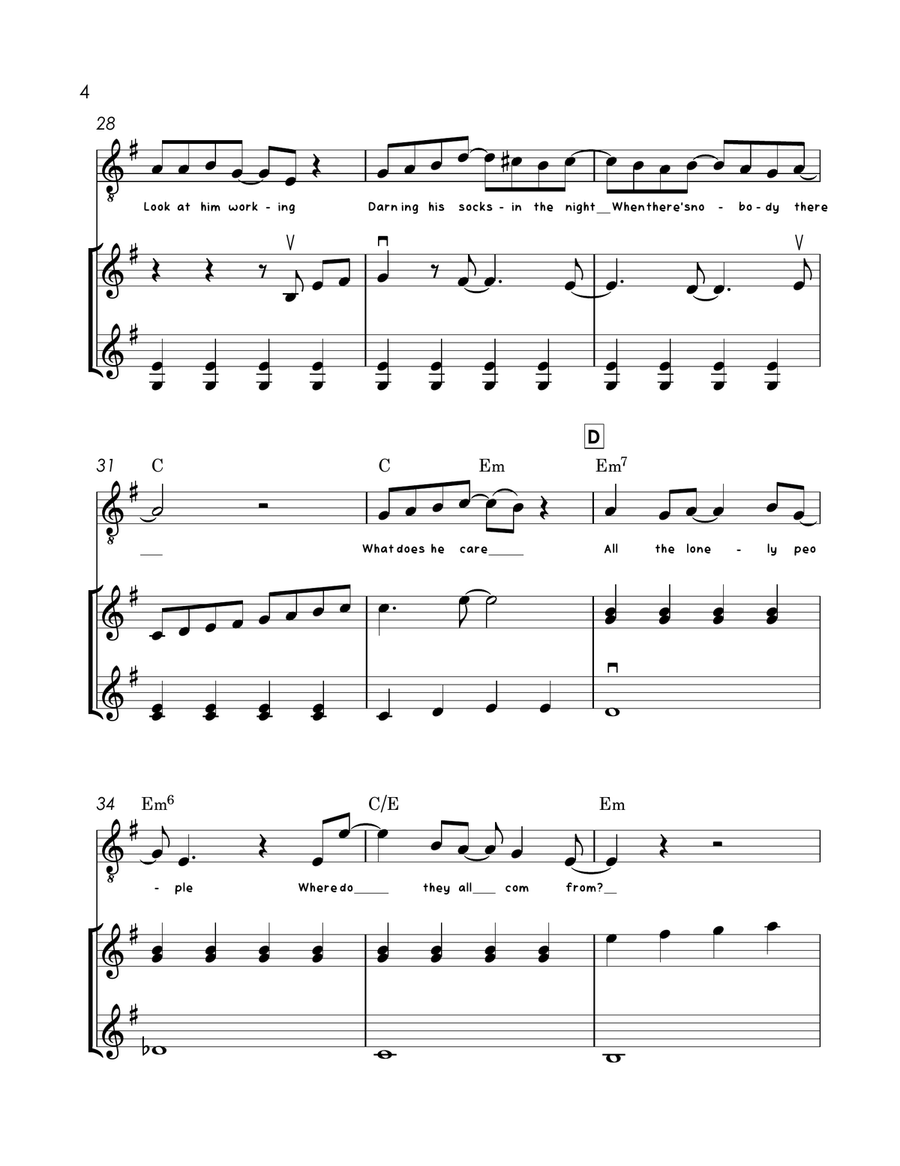 Eleanor Rigby Small Ensemble scores gallery preview page 4
