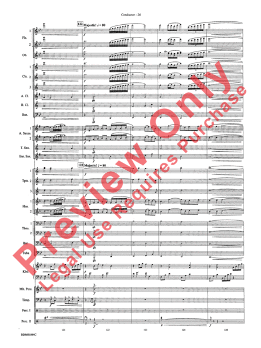 To the Summit! (Strive for the Highest) Concert Band scores gallery preview page 30