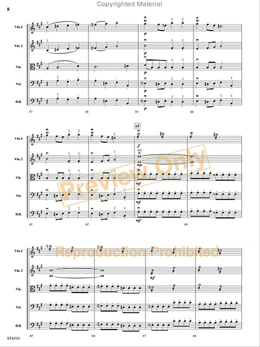 Allegro Moderato String Orchestra scores gallery preview page 9