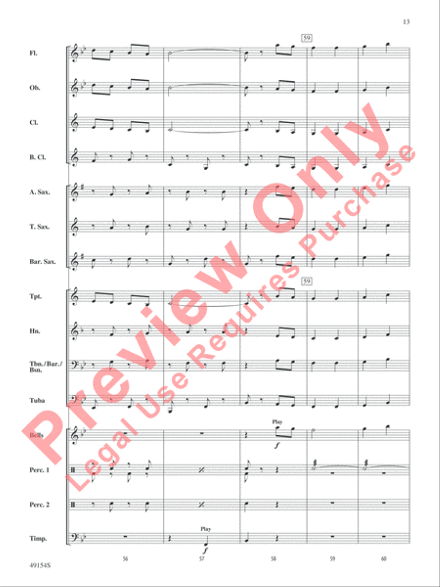 American Mountain Medley Concert Band scores gallery preview page 14