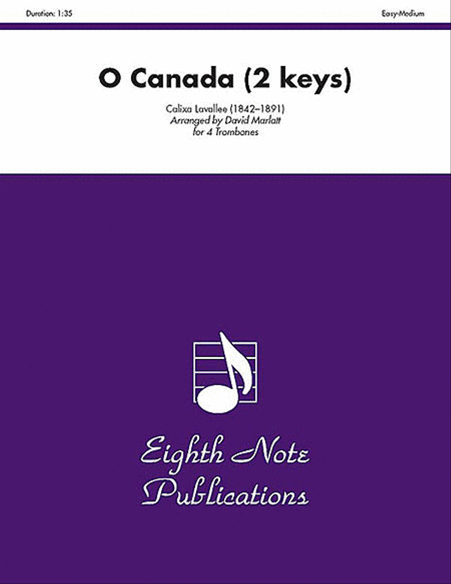 O Canada (2 keys) Trombone Quartet scores gallery preview page 1