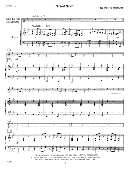 Kendor Recital Solos - Eb Alto Saxophone - Piano Accompaniment