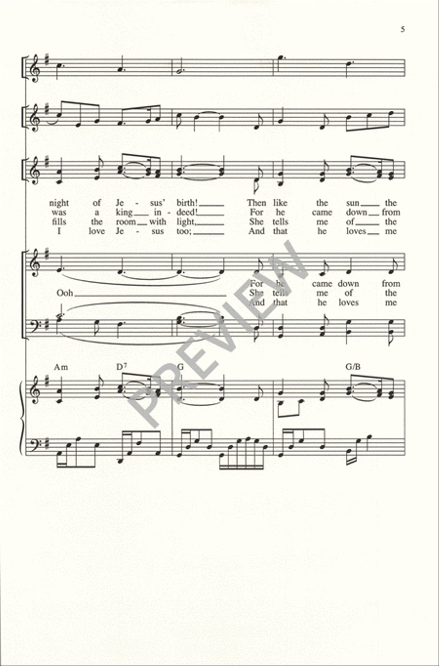 I Am So Glad Each Christmas Eve 4-Part scores gallery preview page 6