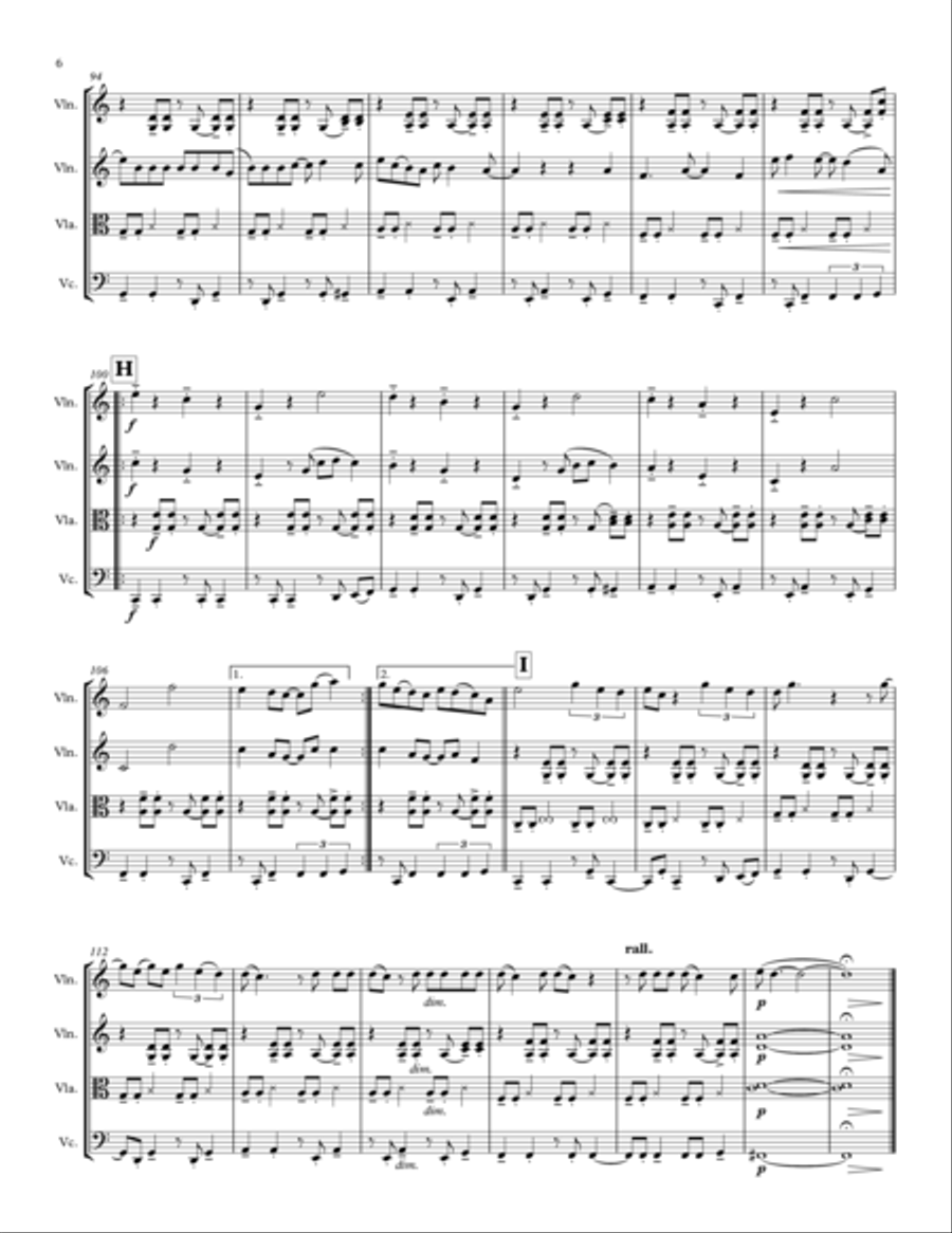 I'm Yours String Quartet scores gallery preview page 6