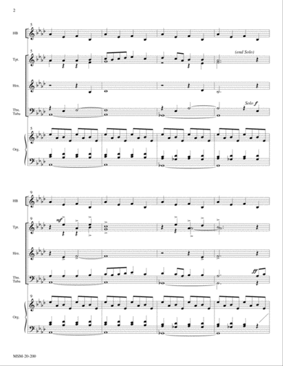 Yuletide Triptych Handbell Choir scores gallery preview page 3