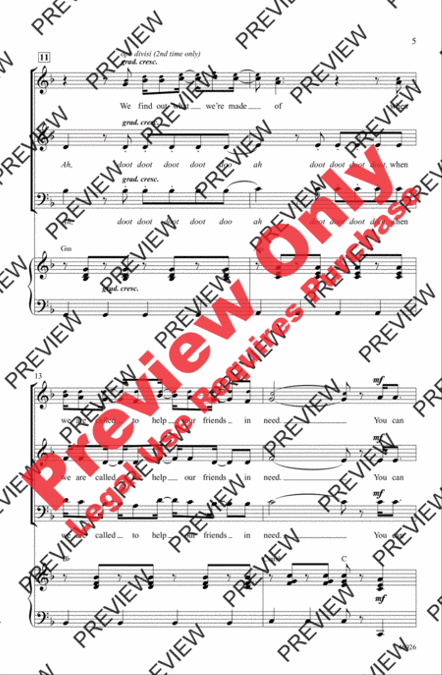 Count on Me 3-Part scores gallery preview page 5