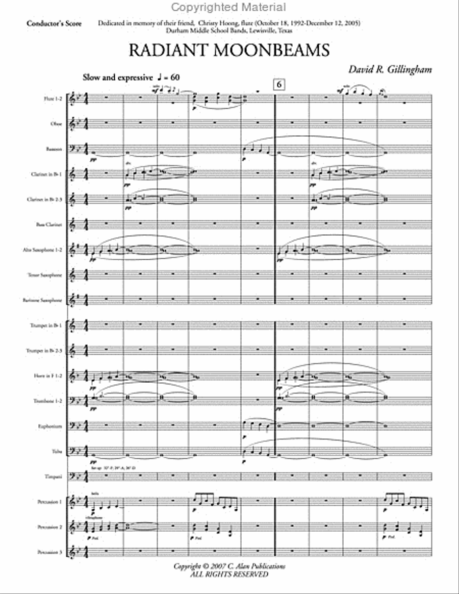 Radiant Moonbeams Concert Band scores gallery preview page 2