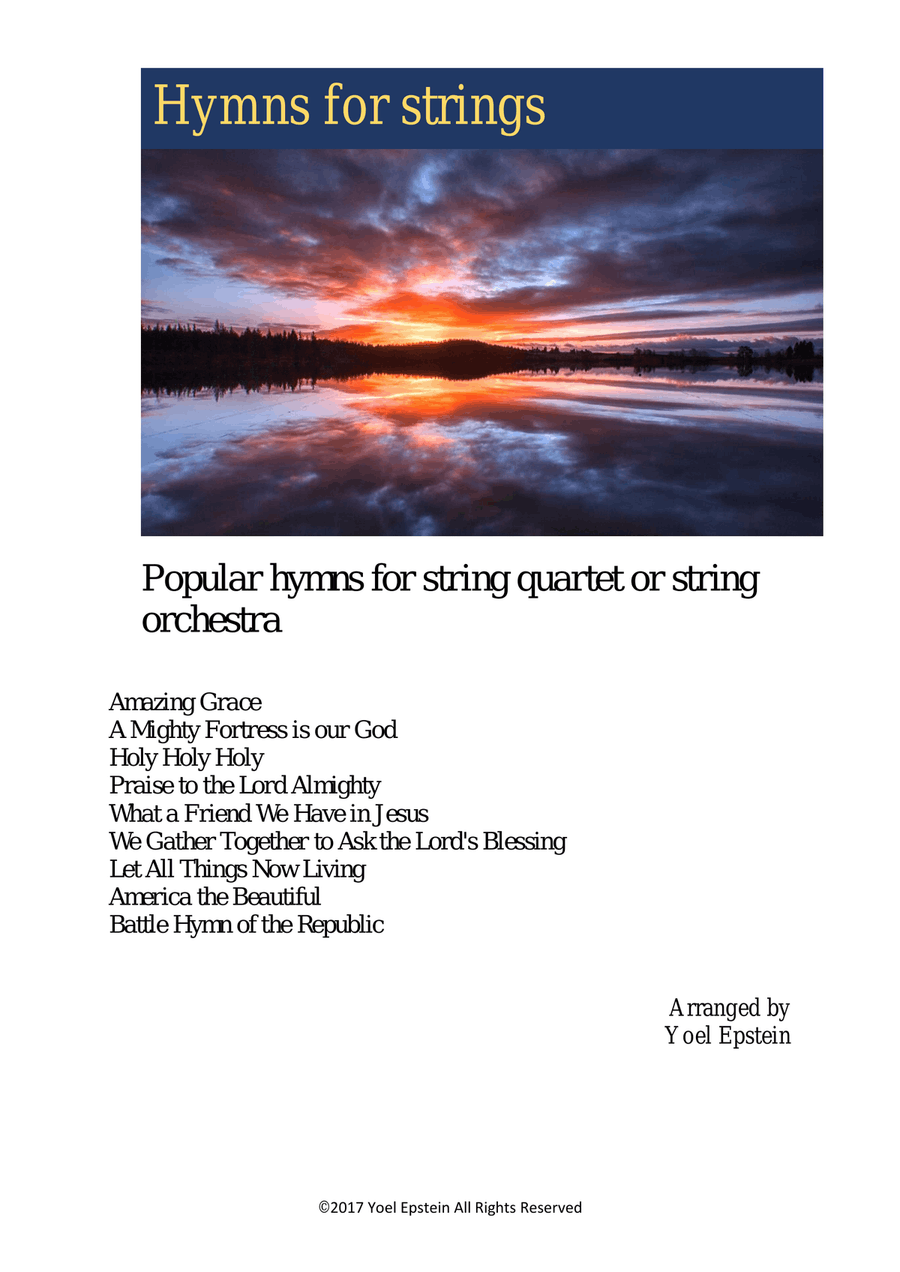 HYmns for Strings: Popular hymns for string quartet or string orchestra String Quartet scores gallery preview page 1
