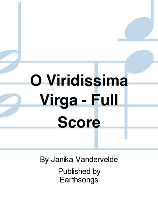 Book cover for o viridissima virga full score