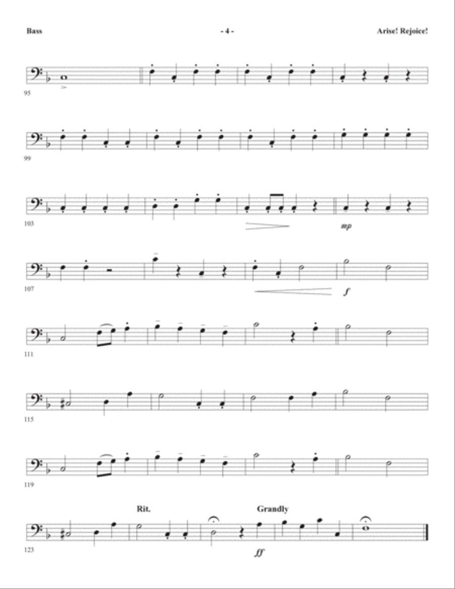 A Weary World Rejoices (A Chamber Cantata For Christmas) - Double Bass A Weary World Rejoices (A Chamber Cantata For Christmas) - Double Bass Choir scores gallery preview page 14