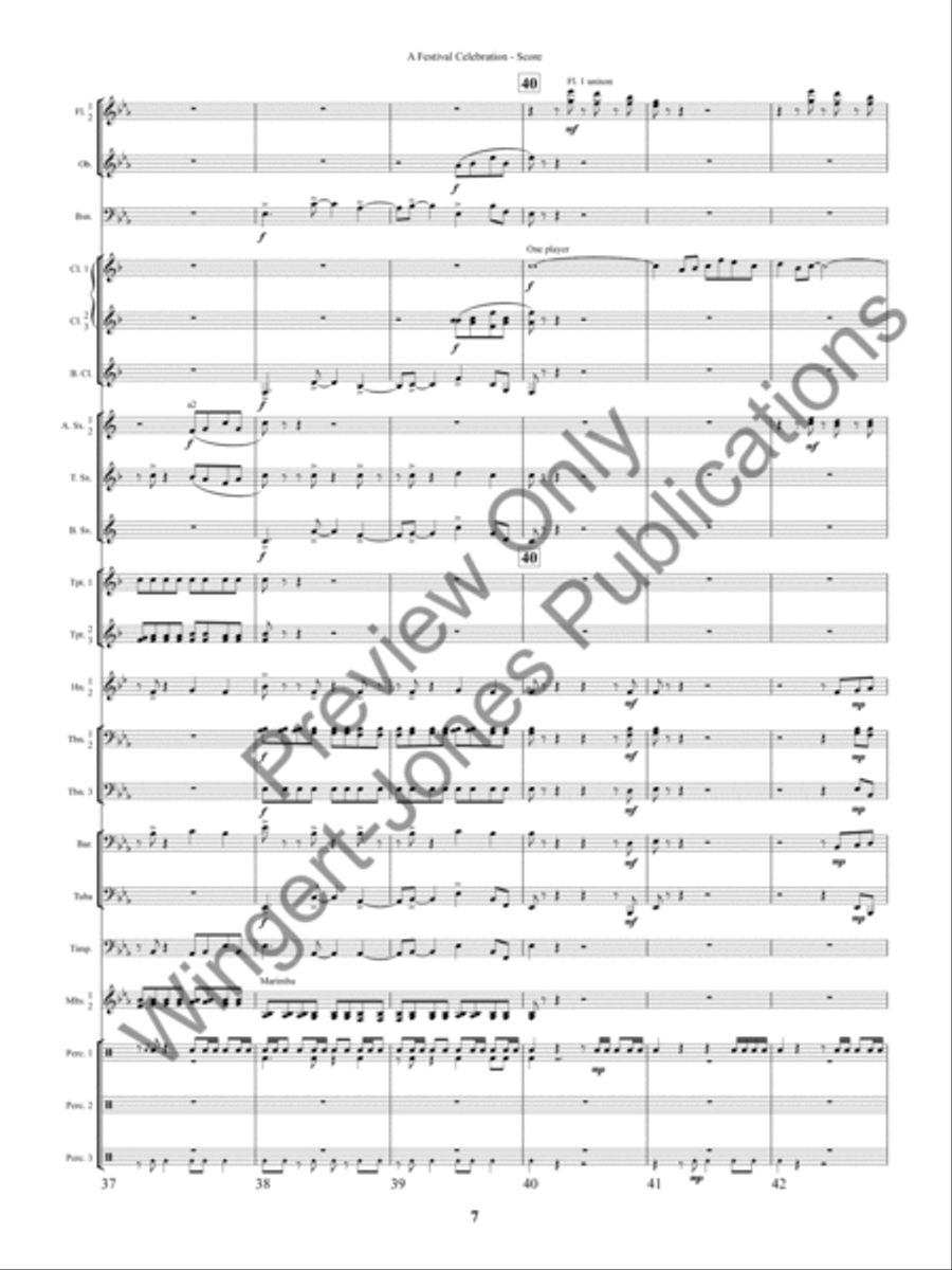 A Festival Celebration A Festival Celebration Concert Band scores gallery preview page 10