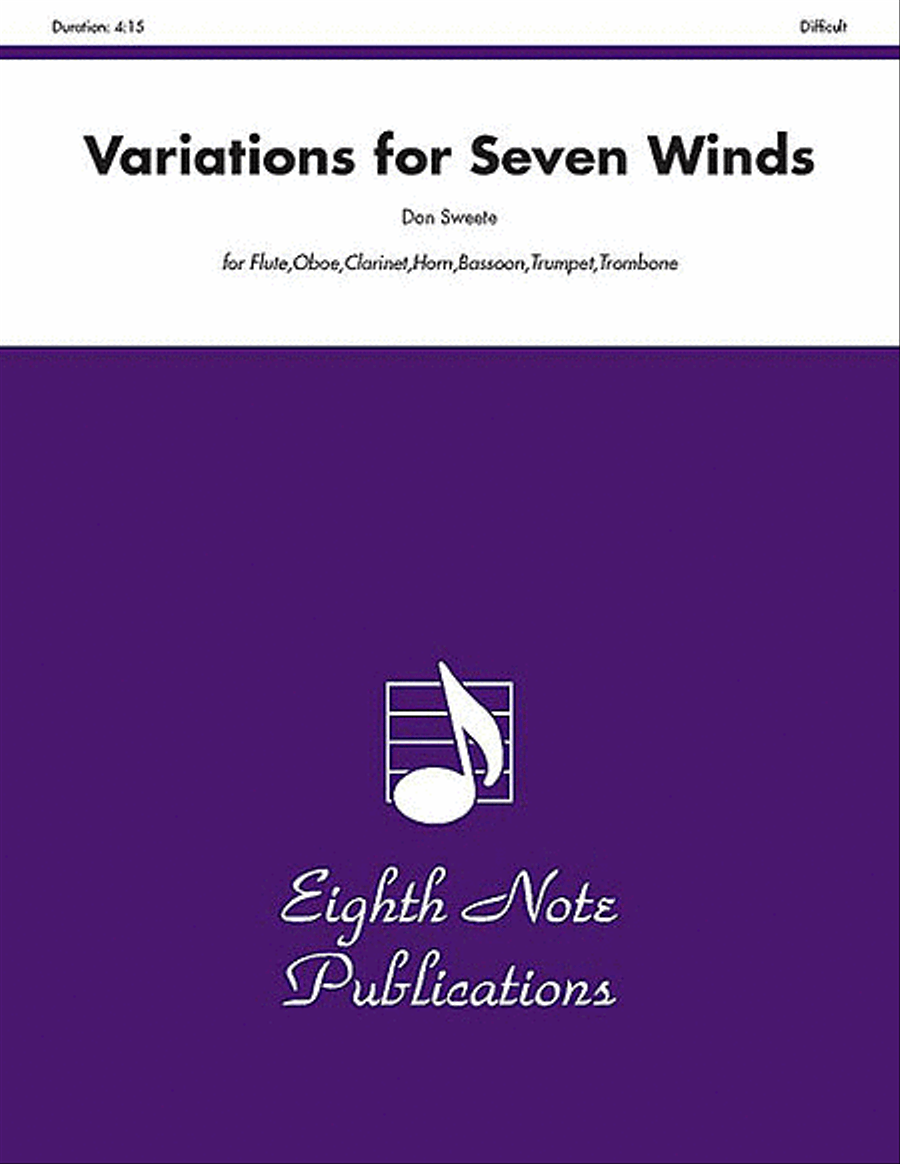 Variations for Seven Winds Small Ensemble scores gallery preview page 1