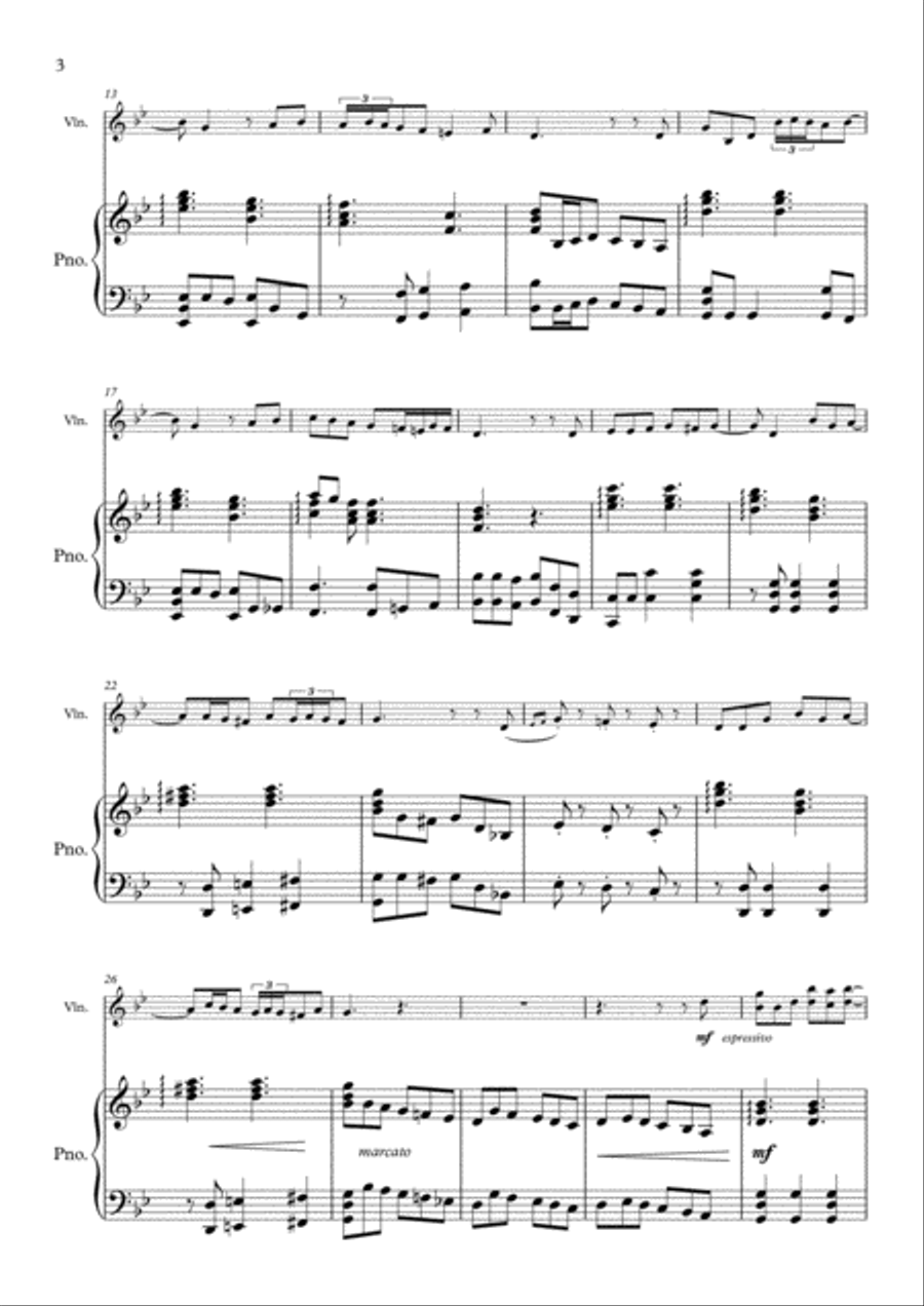 SURQUILLO: Peruvian 'marinera' for violin and piano Violin Solo scores gallery preview page 4