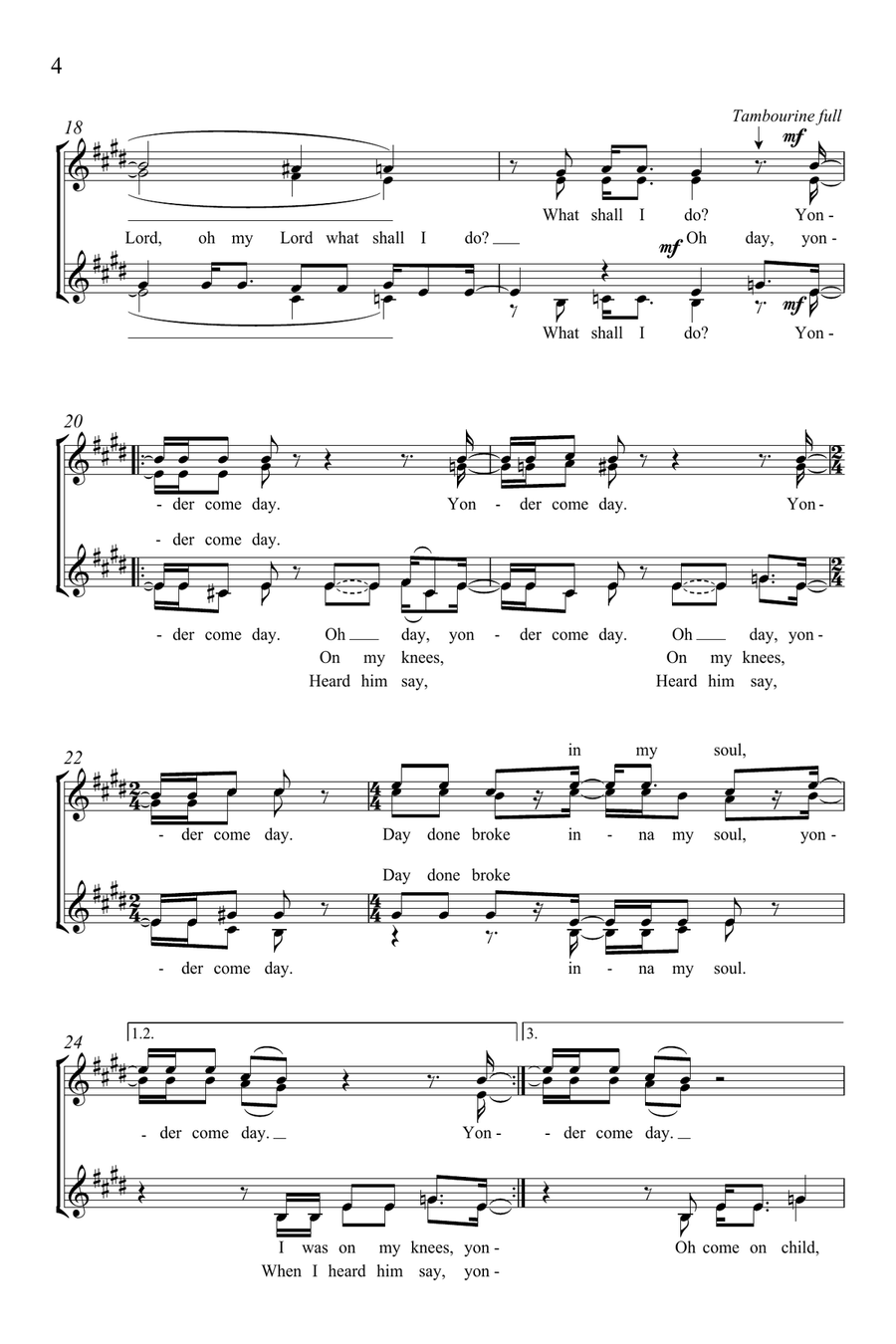 Yonder Come Day SSAA scores gallery preview page 3