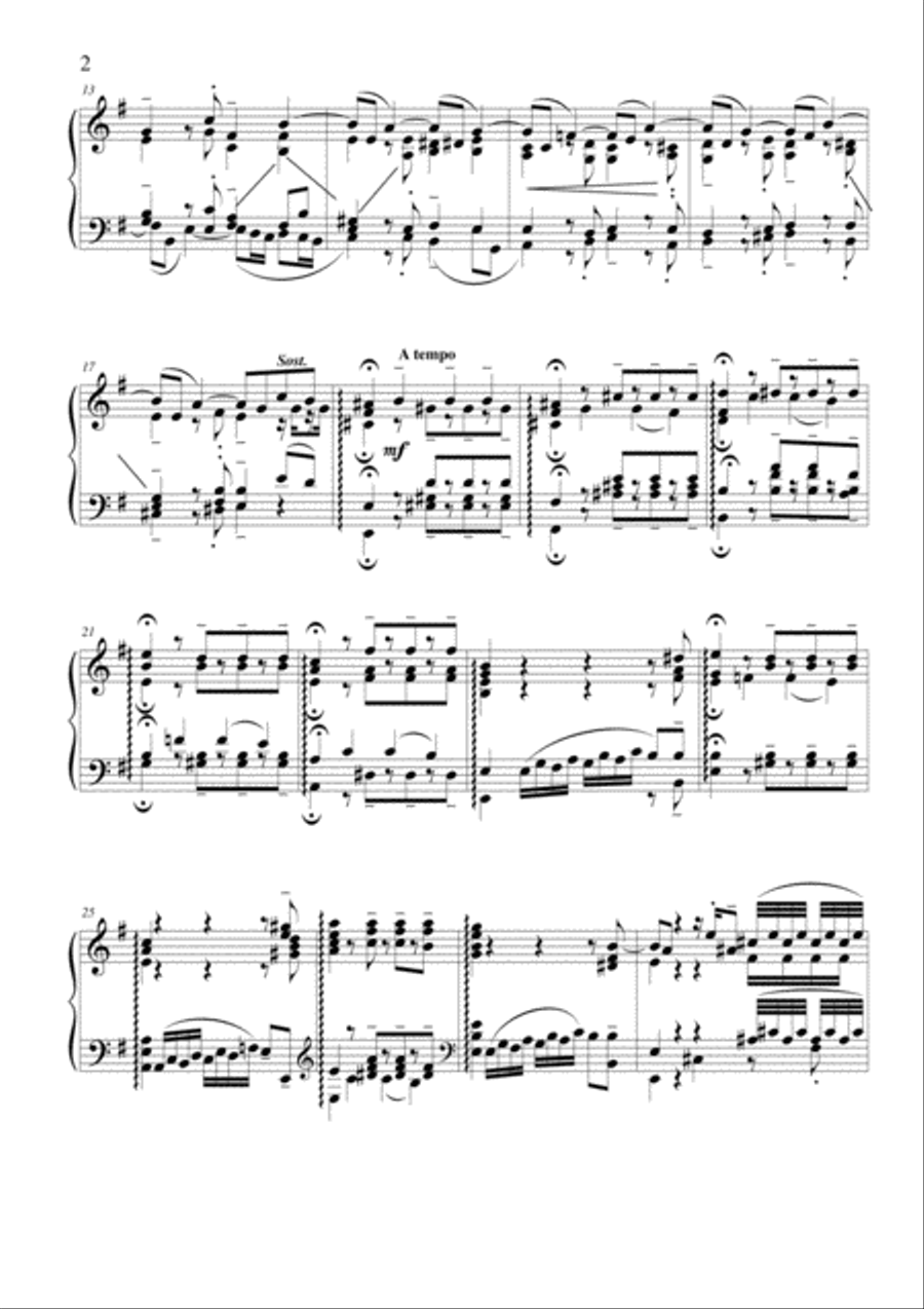 Prelude and Fugue in E minor for piano - BWV533 4-Part scores gallery preview page 2