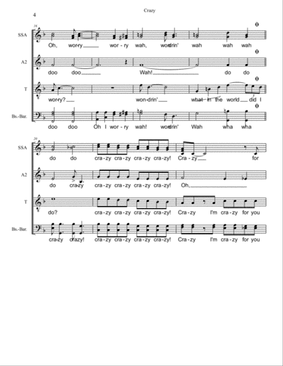 Crazy 4-Part scores gallery preview page 4