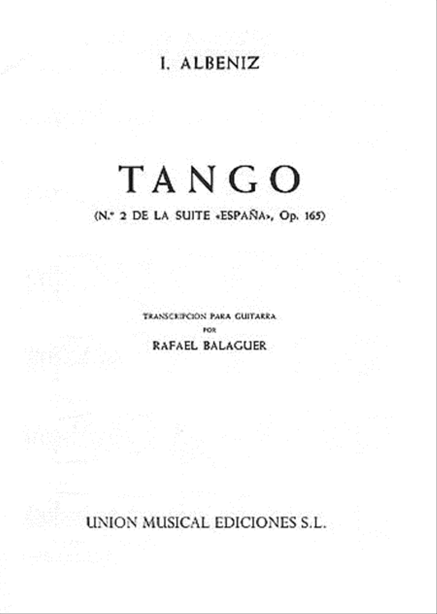 Albeniz Tango (espana) (balaguer) Guitar Acoustic Guitar scores gallery preview page 1