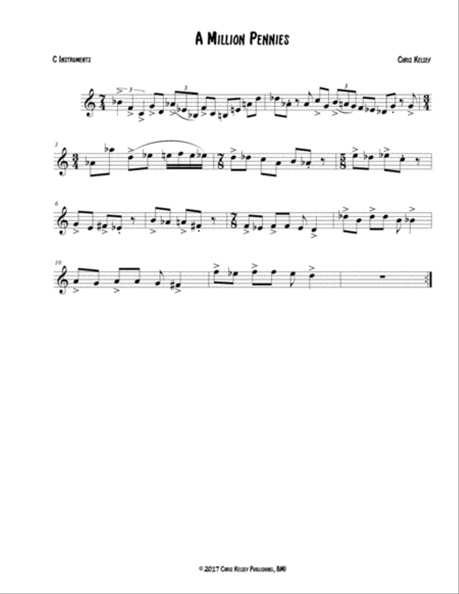 A Millions Pennies (Concert) Large Ensemble scores gallery preview page 1