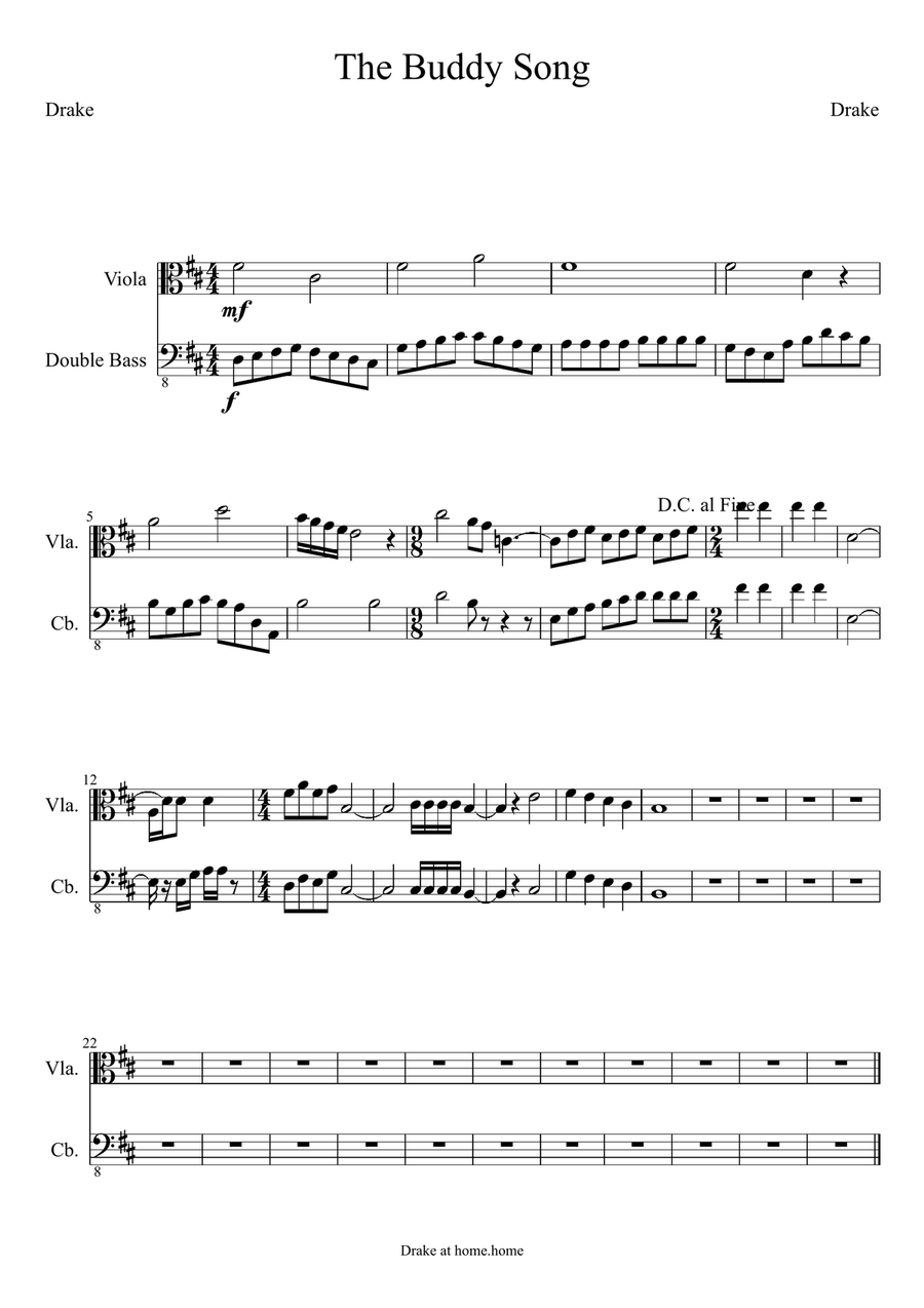 The Buddy Song String Duet scores gallery preview page 1
