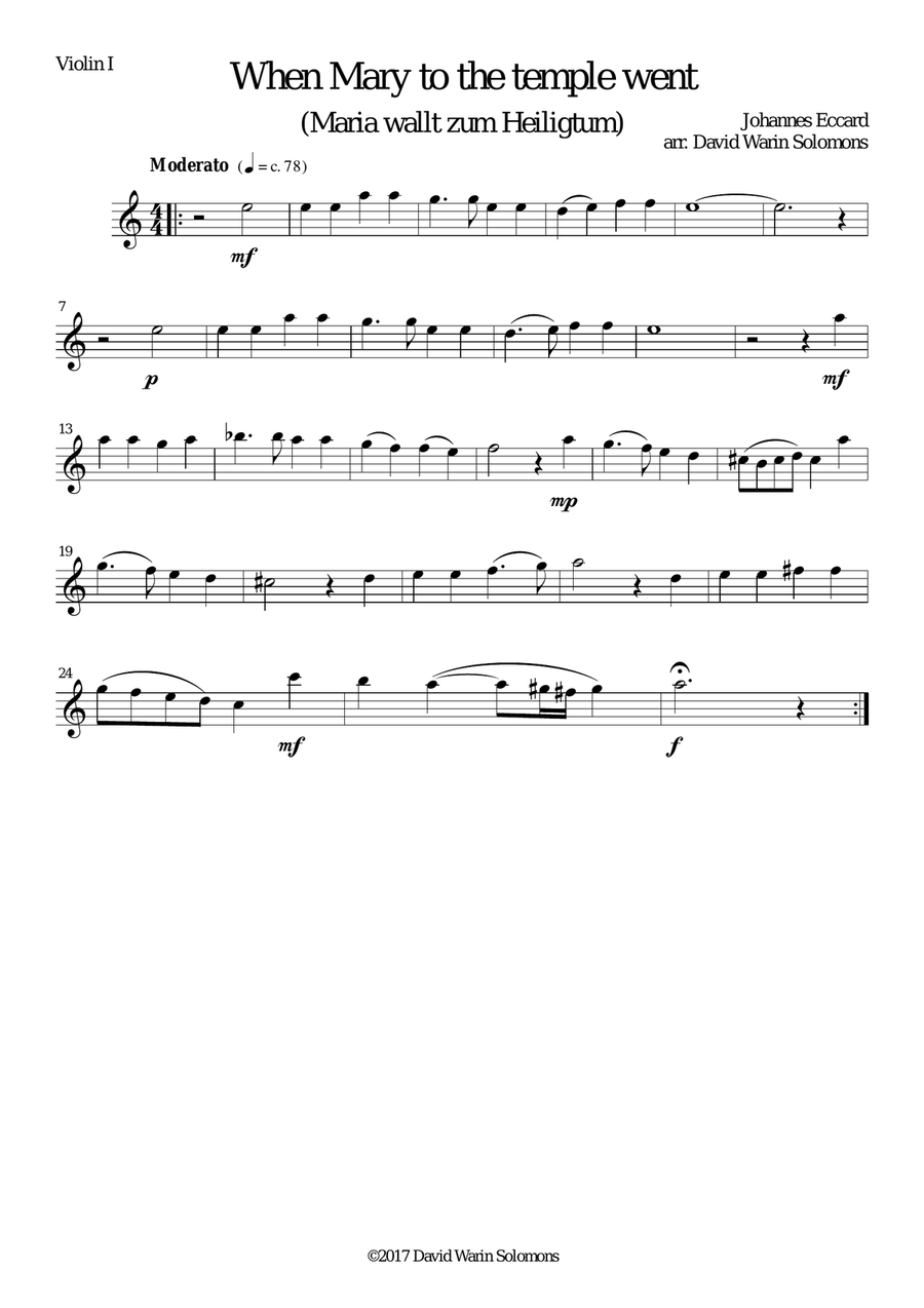 When Mary to the temple went (Maria wallt zum Heiligtum) for string sextet String Trio scores gallery preview page 4