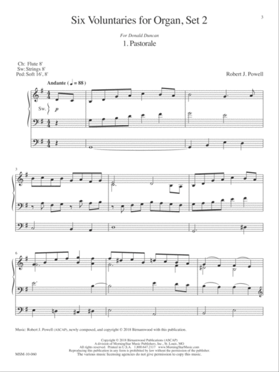 Pastorale Organ scores gallery preview page 1