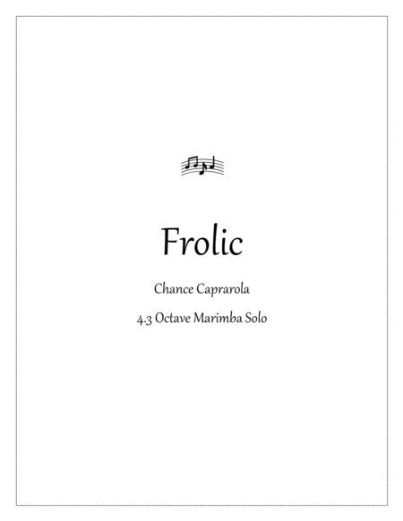 Frolic - 4.3 Octave Marimba Solo image number null