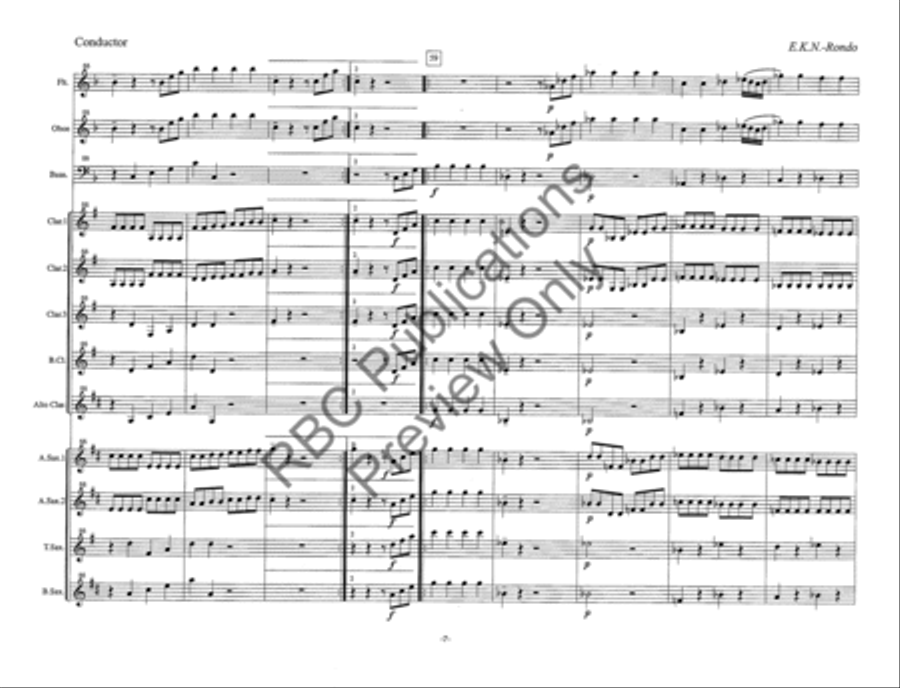 Eine Kleine Nachtmusik4Th Movement Woodwind Choir Octavo scores gallery preview page 9