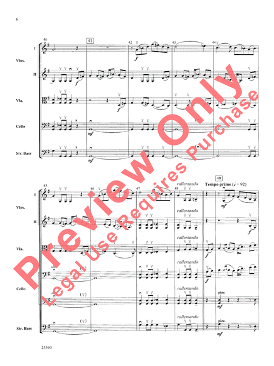Folk Tune Air and Fiddler's Fury String Orchestra scores gallery preview page 7