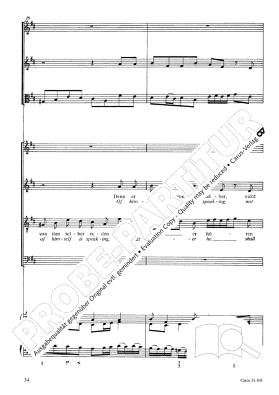 Now it is good, that I am leaving (Es ist euch gut, dass ich hingehe) ATB scores gallery preview page 35