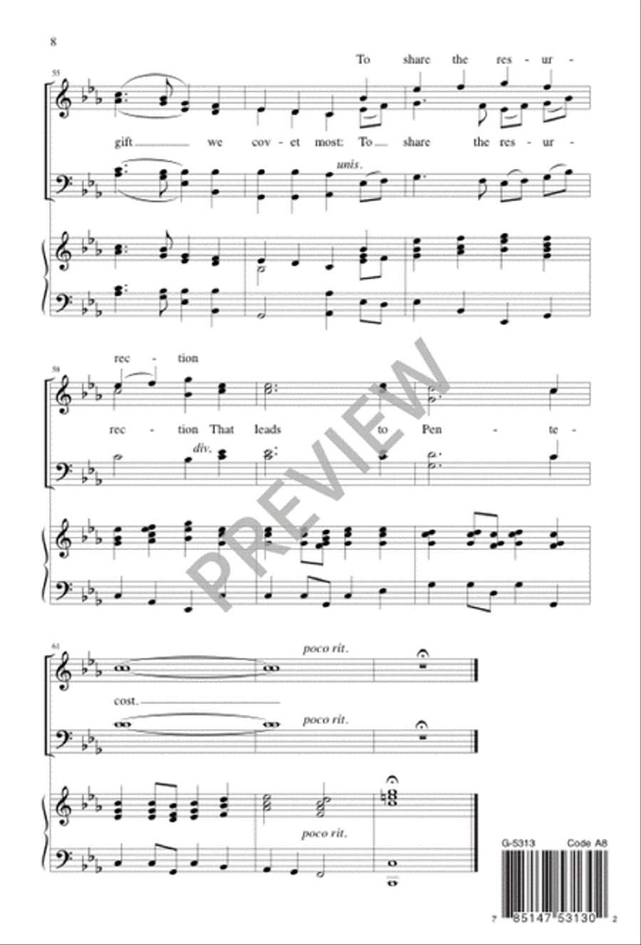 The Baptism of Jesus 4-Part scores gallery preview page 8